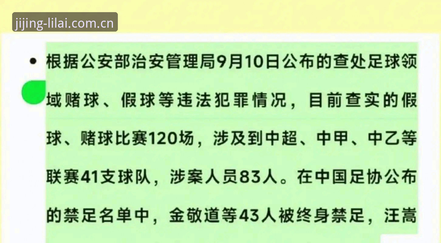 中国足协第三批禁足名单最新动态：65人受罚，17人终身禁足